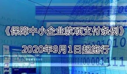 《保障中小企業(yè)款項(xiàng)支付條例》9月1日起實(shí)施